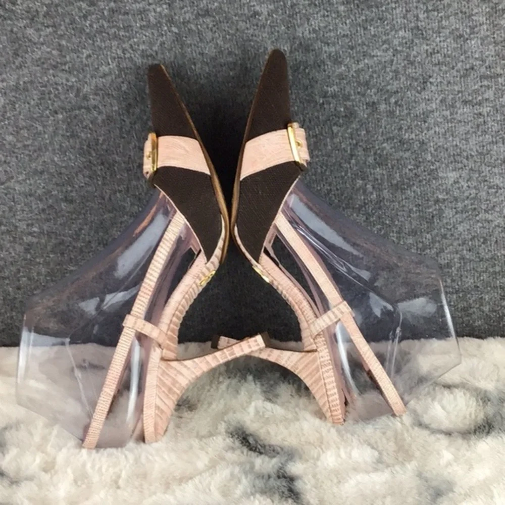 J. Vincent Elegant Croc Buckle‎ Accent Heels Women's Heels 7.5 M
